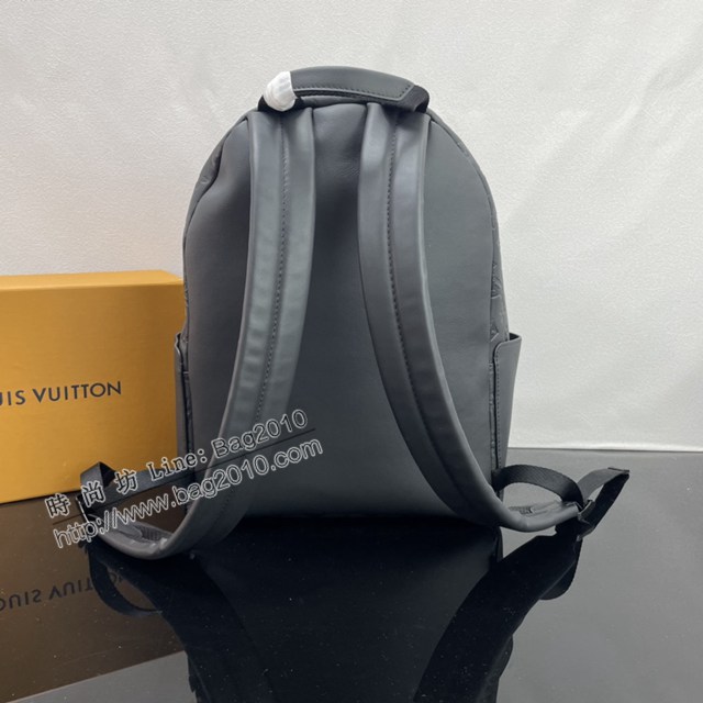Lv路易威登2023專櫃新款Discovery雙肩包 LV黑色全皮壓花男士後背包 M46553 ydh5079